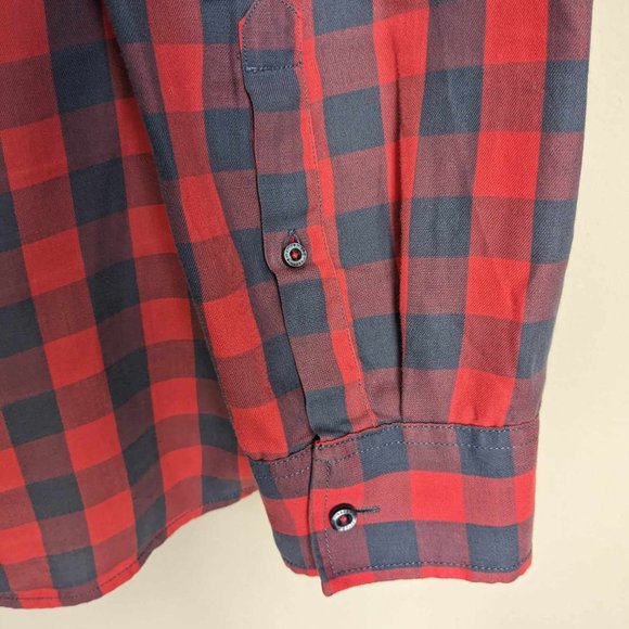 Nirvana Music Artist Band Custom Red Flannel Button Down Shirt Sz XL - Picture 4 of 6